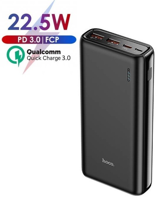 

Павербанк Hoco 22.5W 20000mAh Quick Charge 3.0|Power Delivery для iPad/iPhone/ Xiaomi/ Samsung/Huawei black