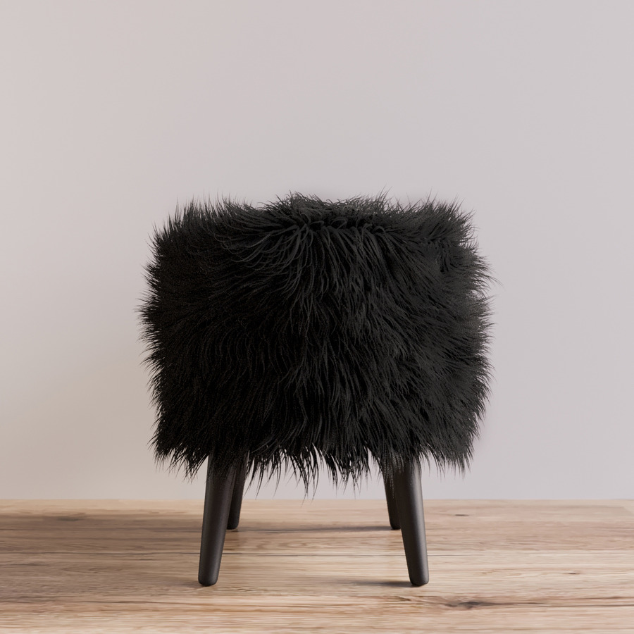 

Пуфик в спальню Fenster Осман Чёрный