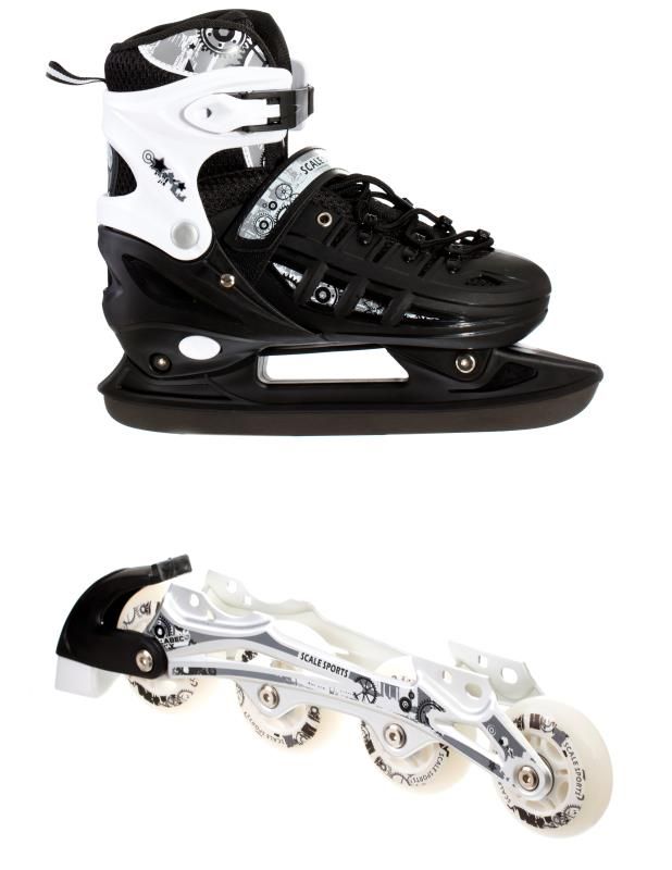 

Ролики-коньки Scale Sport 2in1 черные размер 38-41