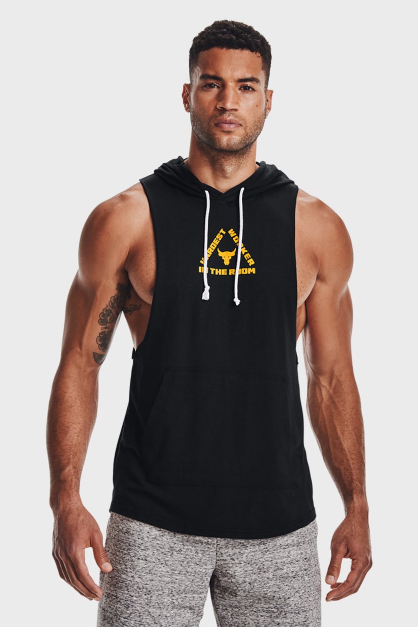 

Мужская черная майка UA Project Rock SL Hoodie Under Armour XL 1367117-001