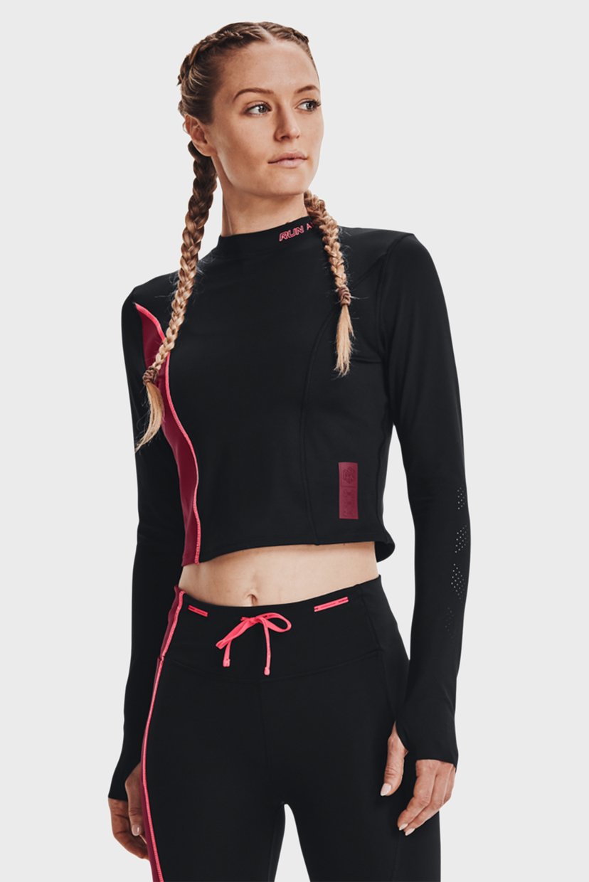 

Женский черный лонгслив UA Run Anywhere Laser LS Under Armour XS 1365641-001