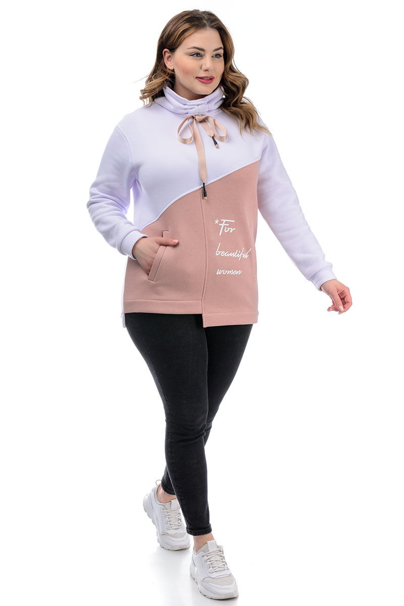 

Свитшот Val Leo collection 00269 розовый-белый, Свитшот Val Leo collection 00269 розовый-белый 56