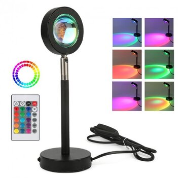 

Проекционная лампа Sunset Lamp RGB c пультом, светильник заката/ рассвета, usb led (11674),