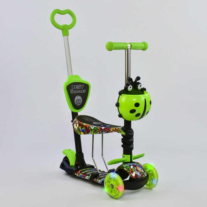 

Самокат с сиденьем 5в1 Best Scooter 97630 PU колеса с подсветкой