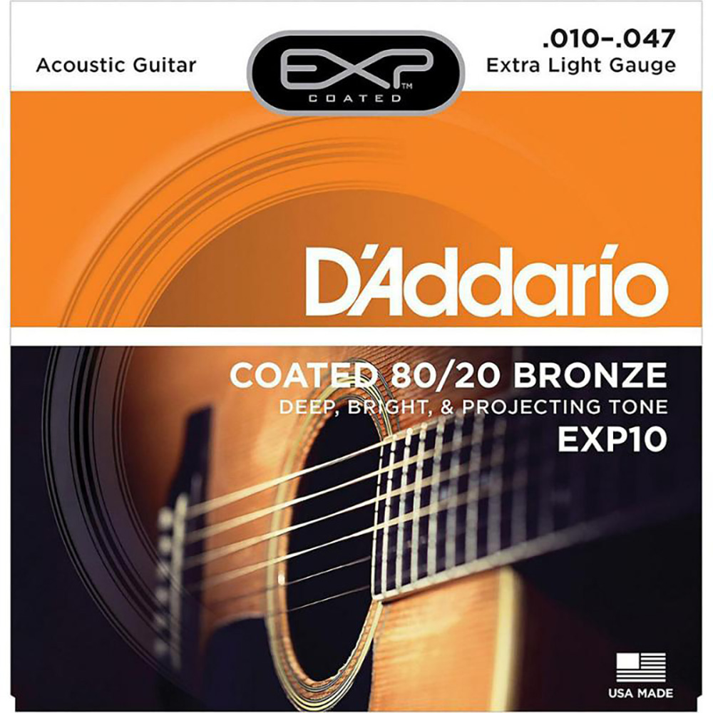 

D'Addario EXP10 Coated 80/20 Bronze 10-47 Extra Light