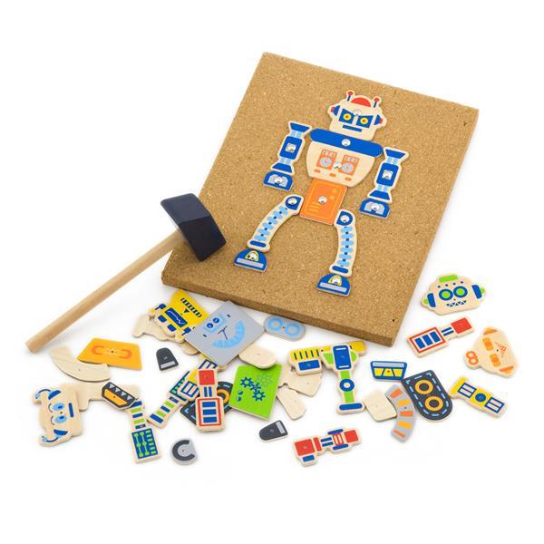 

Набор для творчества Viga Toys Деревянная аппликация Робот (SKU-50335) 25 x 5 x 20 см