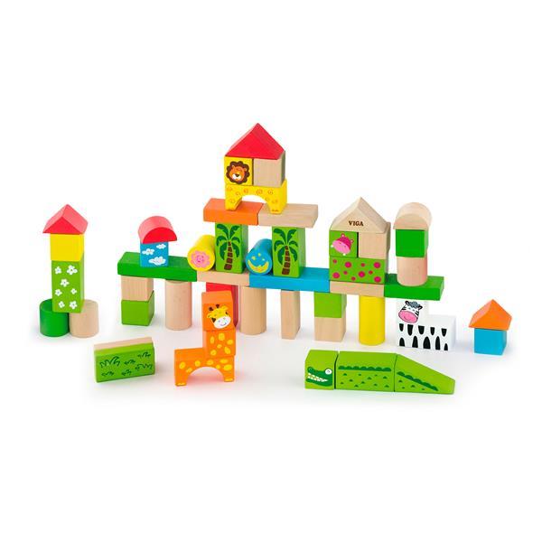 

Деревянные кубики Viga Toys Зоопарк, 50 шт., 3 см (SKU-50286) 18 x 18 x 18 см