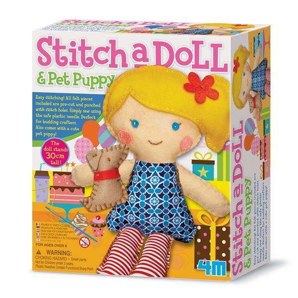 

Набор для шитья игрушки 4M Кукла со щенком (SKU-00-02767) 21 x 18 x 8 см