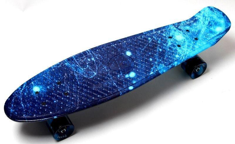 

Скейт Penny Board Nickel 27 Spice (Космос) Светящиеся колеса. (Пенни борд)