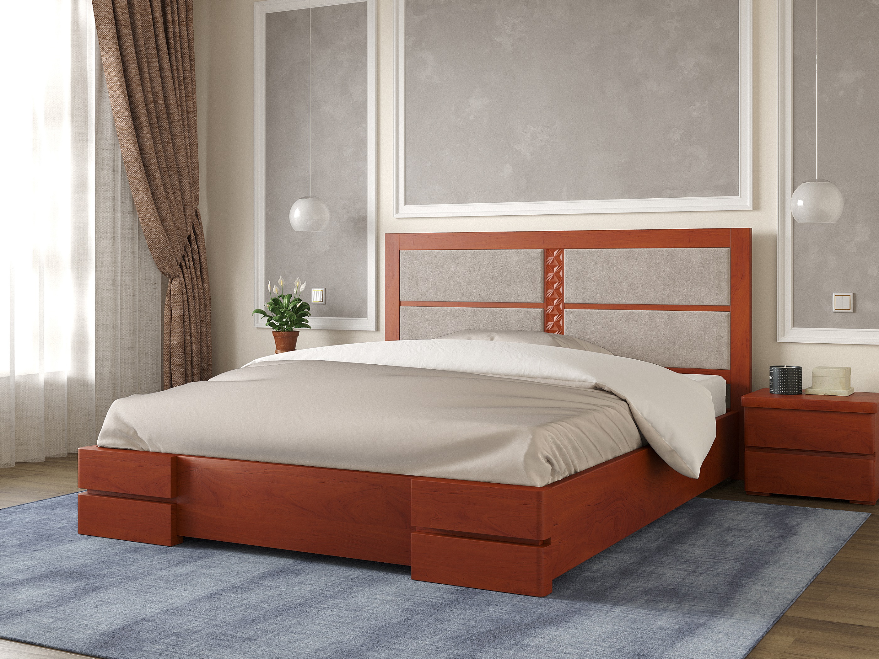

Кровать Кардинал 1 с механизмом Arbordrev (160*200) бук Яблоня