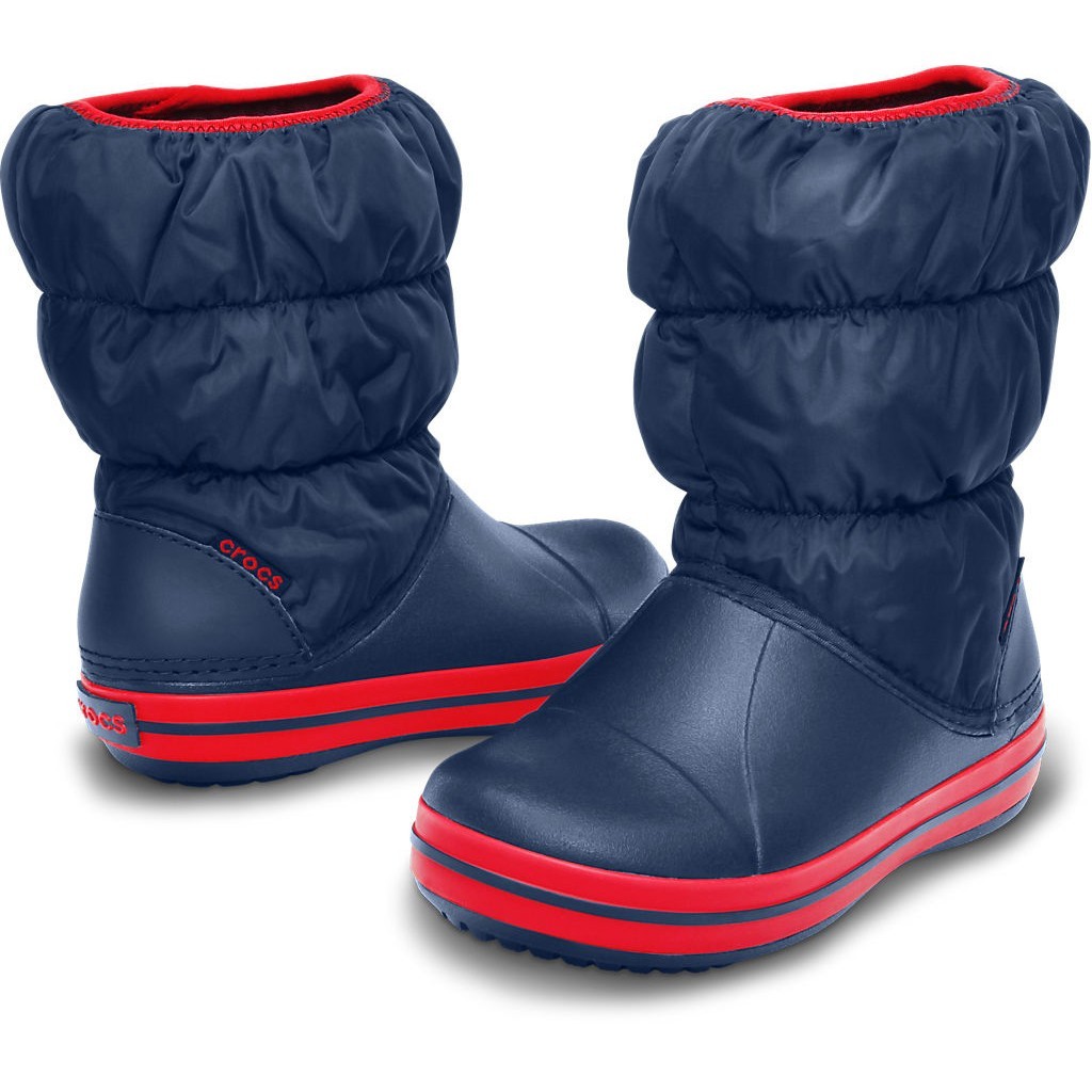 

Зимние сапоги Crocs, J1, синие с красным, 32-33