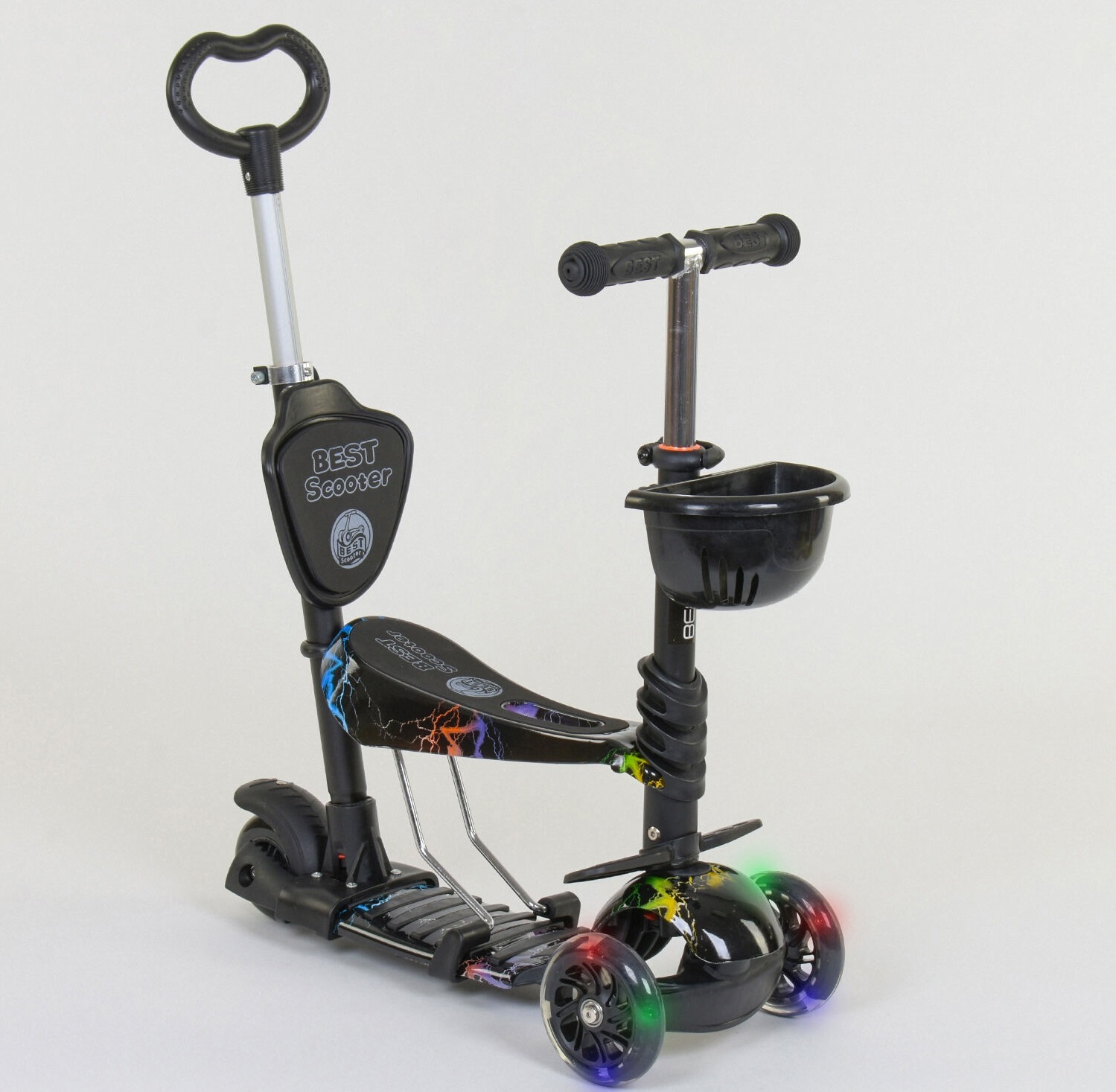 

Самокат 5 в 1 Best Scooter 35110 Black/Abstraction (35110)