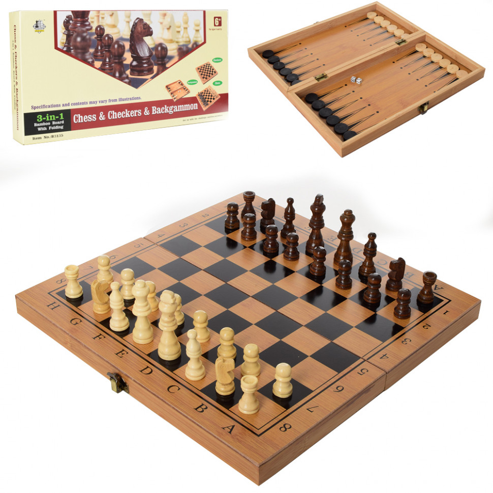 

Настольная игра "Шахматы" METR+ 3 в 1 (822S)