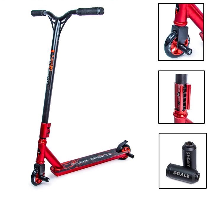 

Трюковый самокат Scale Sports STORM красный