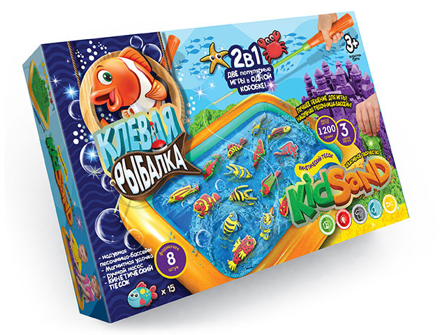 

Игровой набор Клевая рыбалка Danko Toys Кинетический песок KidSand (KRKS-01-01)