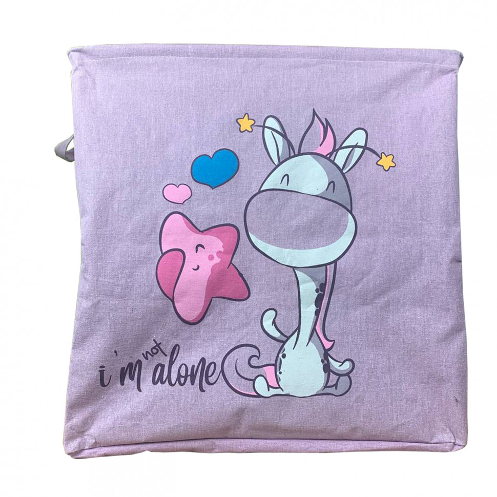 

Корзина для игрушек Metr+ хлопок, водонепроницаемая пропитка, 50x40x50 см (Лошадка) (CLR618-1(Violet))
