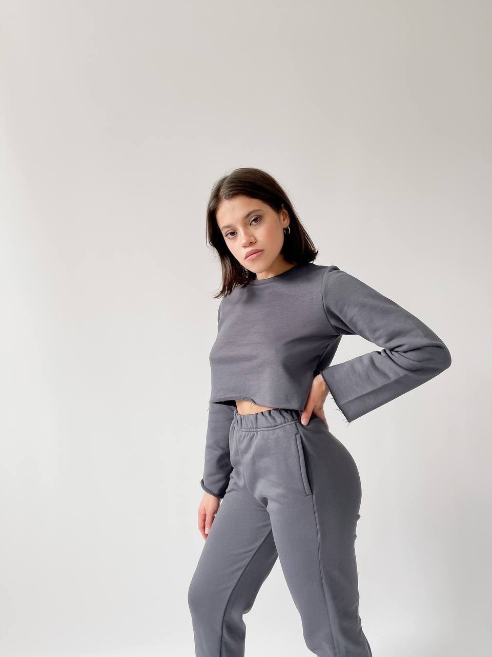 

Женский костюм Vrodliva "Casual" графитовый M-L
