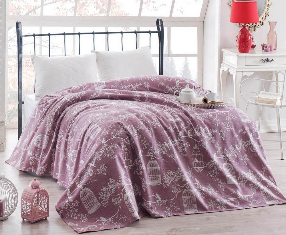 

Покрывало вафельное Eponj Home 200x235 Samyeli Lila
