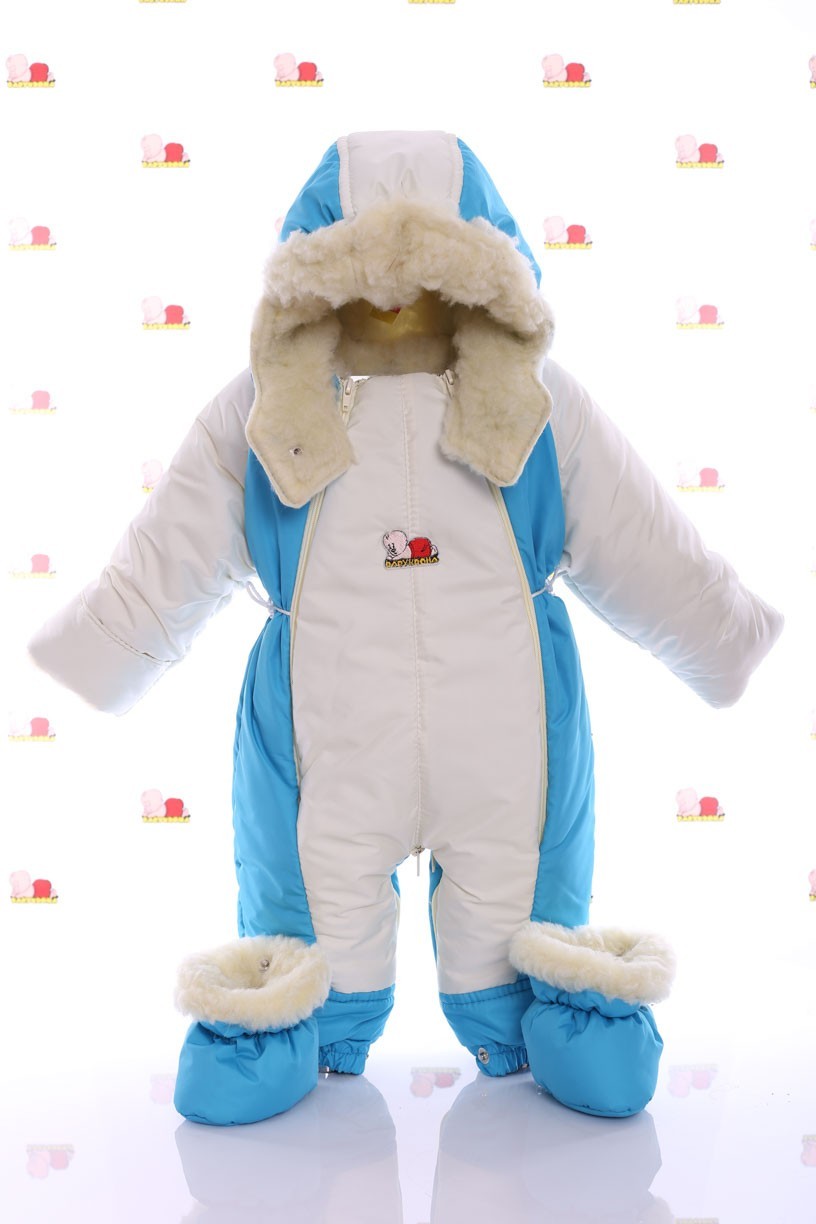 

Конверт Комбинезон Трансформер Babykroha 86 белый с бирюзовым