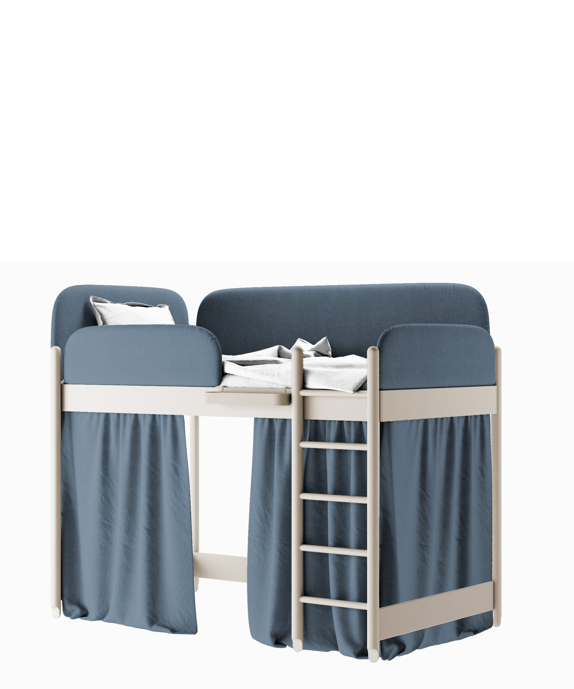 

Кровать Sleeponnn LOFT База Cocoa + Борта и штора Blueberries
