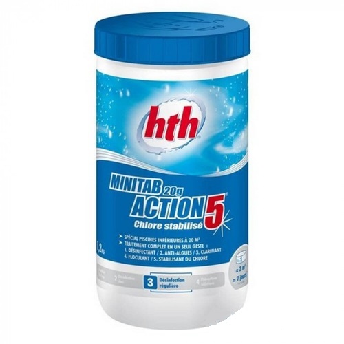 

Многофункциональные таблетки хлора для бассейна 5 в 1 hth 1,2 кг Франция
