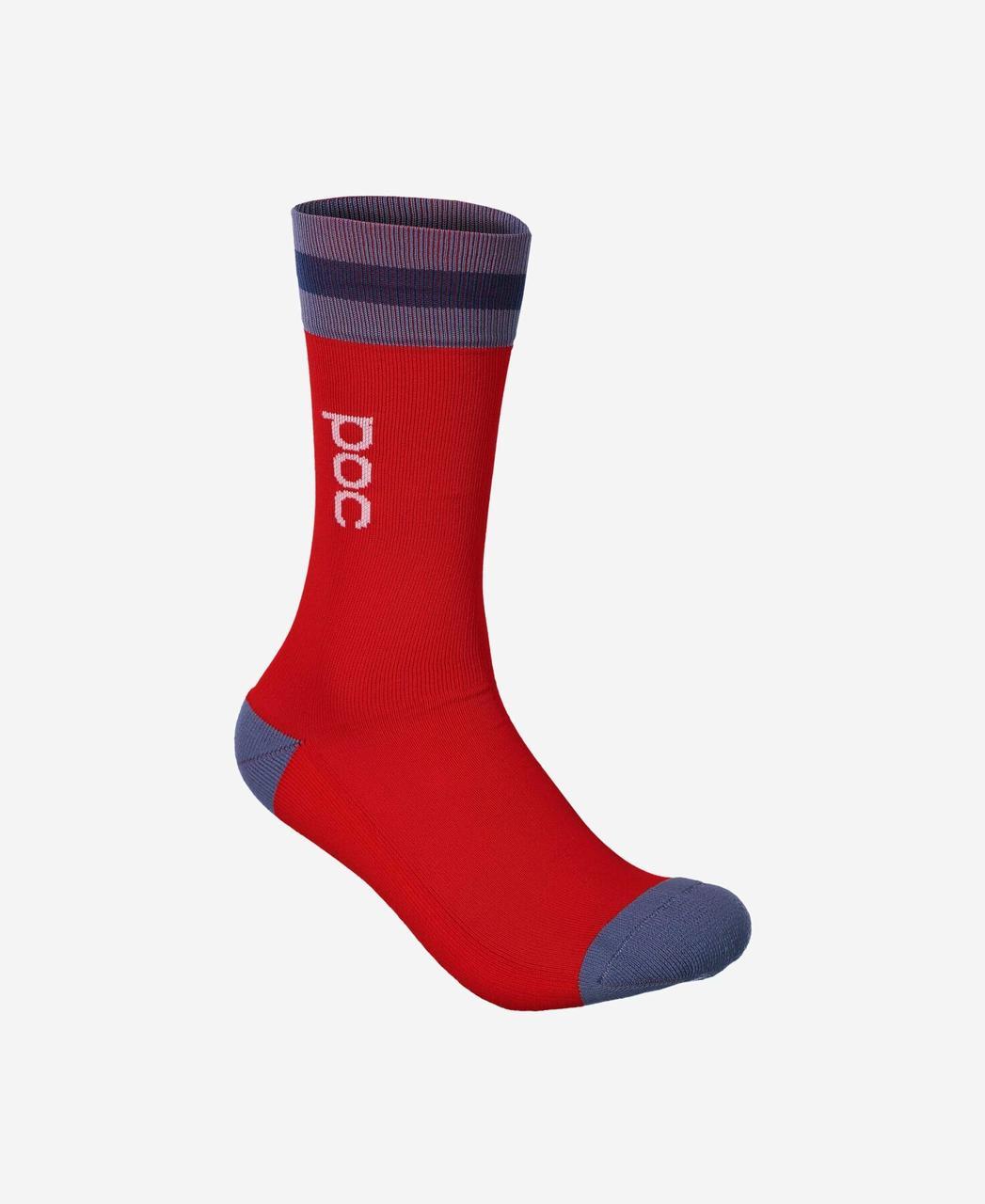 

Носки велосипедные POC Essential Mid Length Sock Calcite Blue/Prismane Red