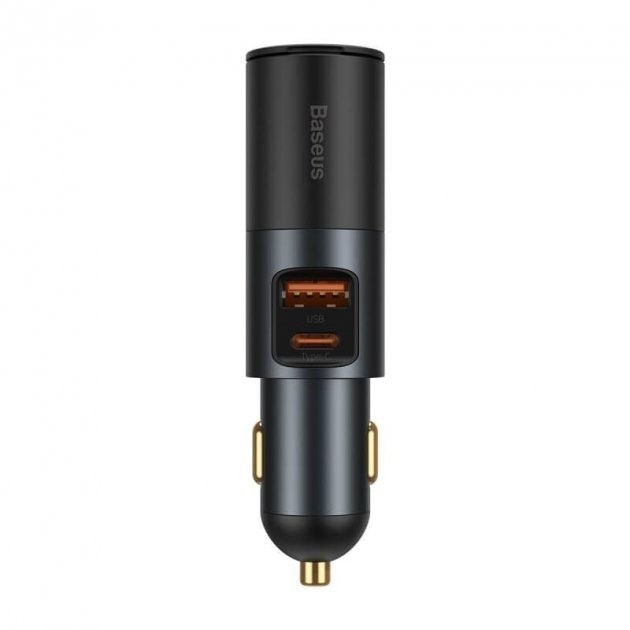 

Автомобильное зарядное устройство Baseus Share Together Fast Charge Car Charger with Cigarette Lighter Port |1USB/1Type-C, 3A, 120W| (CCBT-C0G)