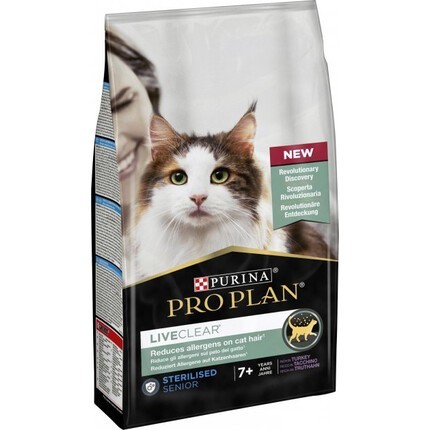 

Pro Plan Live Clear Adult Sterilised 7+ сухой корм для стерилизованных кошек стрше 7 лет с индейкой (1,4кг)