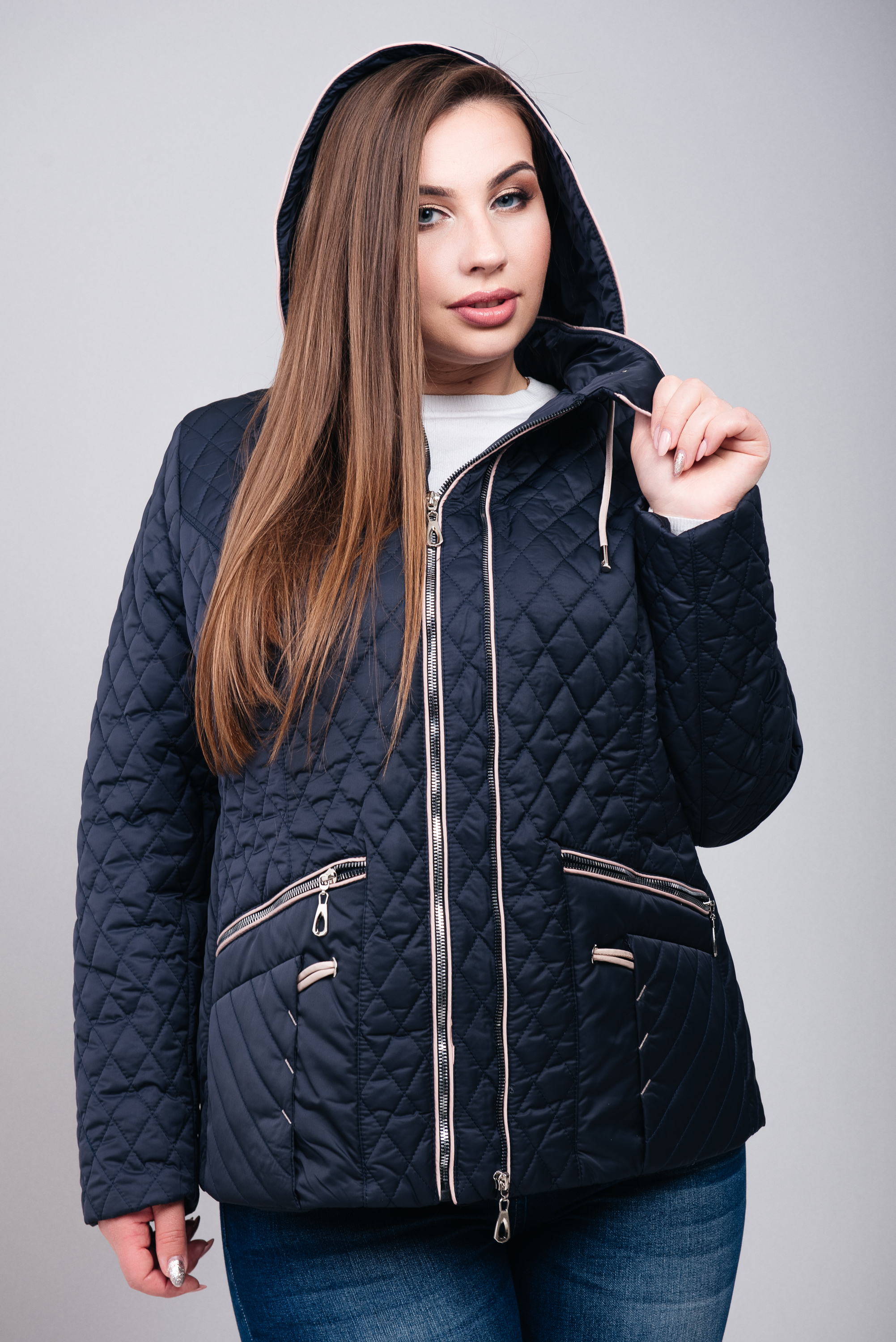 

Женская куртка PoliNika «Злата» 62 Синий