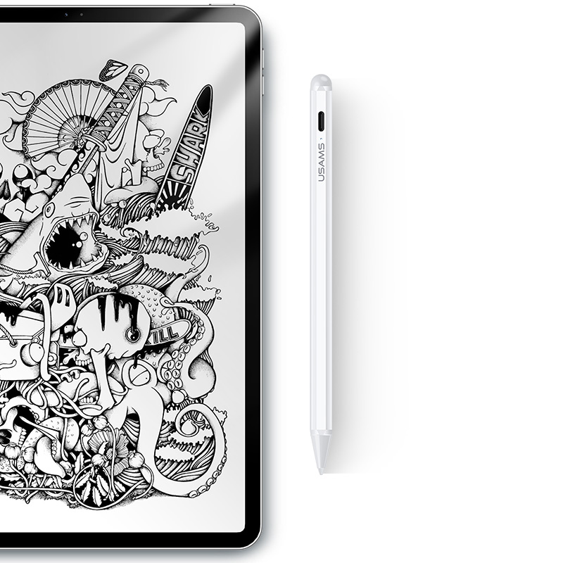 

Стилус USAMS Tilt-sensitive Active Touch Screen Capacitive Stylus Pen для iPad US-ZB223 |Type-C, 80-100min| White