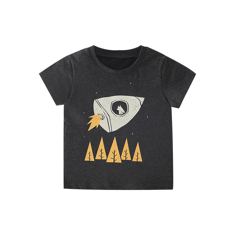 

Футболка для мальчика с рисунком космос серая Rocket Berni Kids (100) Серый