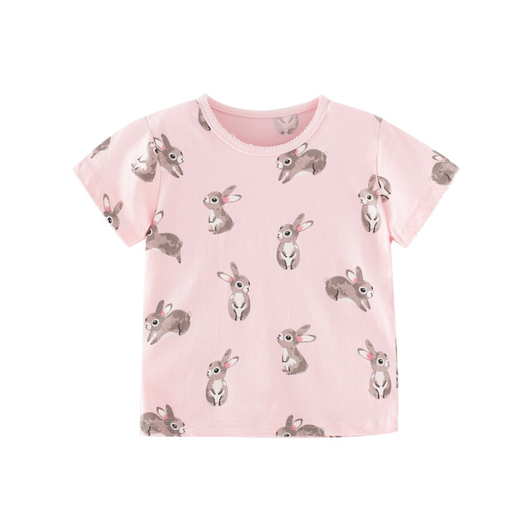 

Футболка для девочки с рисунком кролика розовая Rabbits Berni Kids (100) Розовый