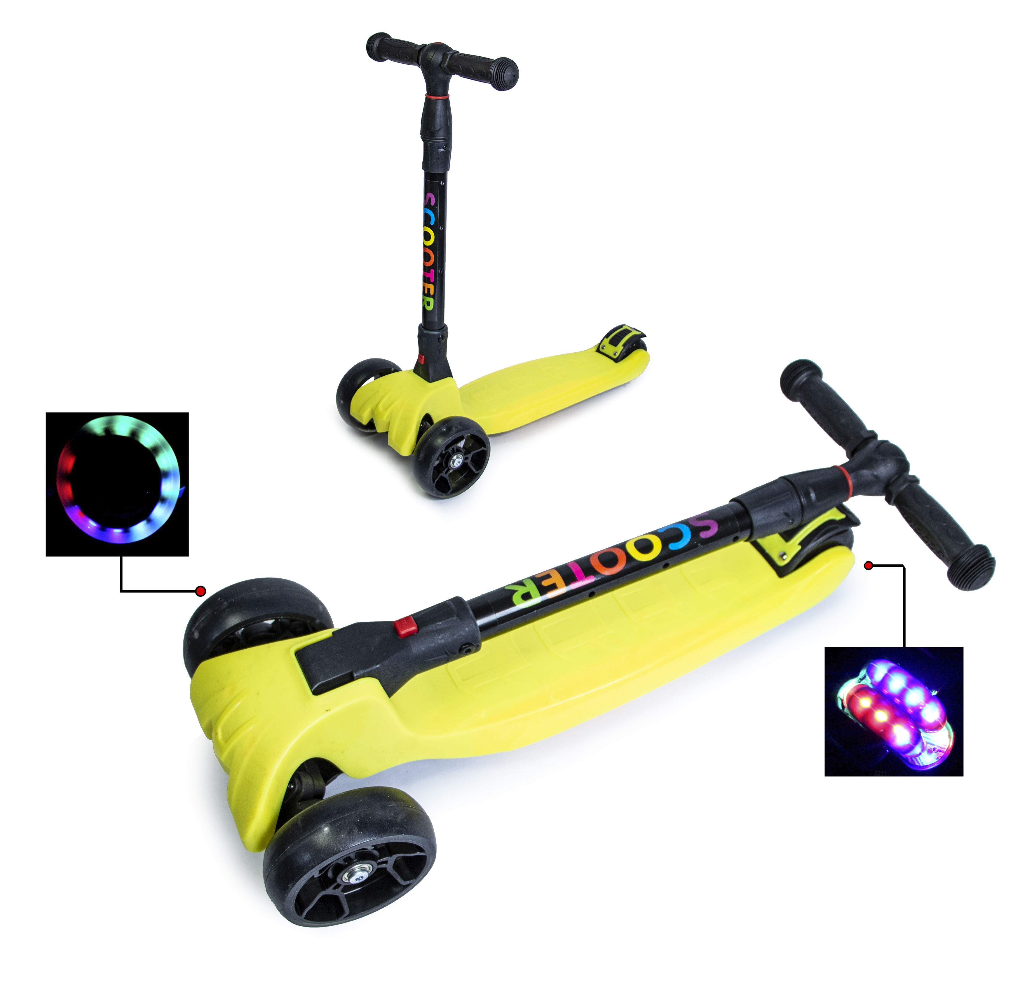 

Детский самокат Smart. Yellow. Складная ручка!
