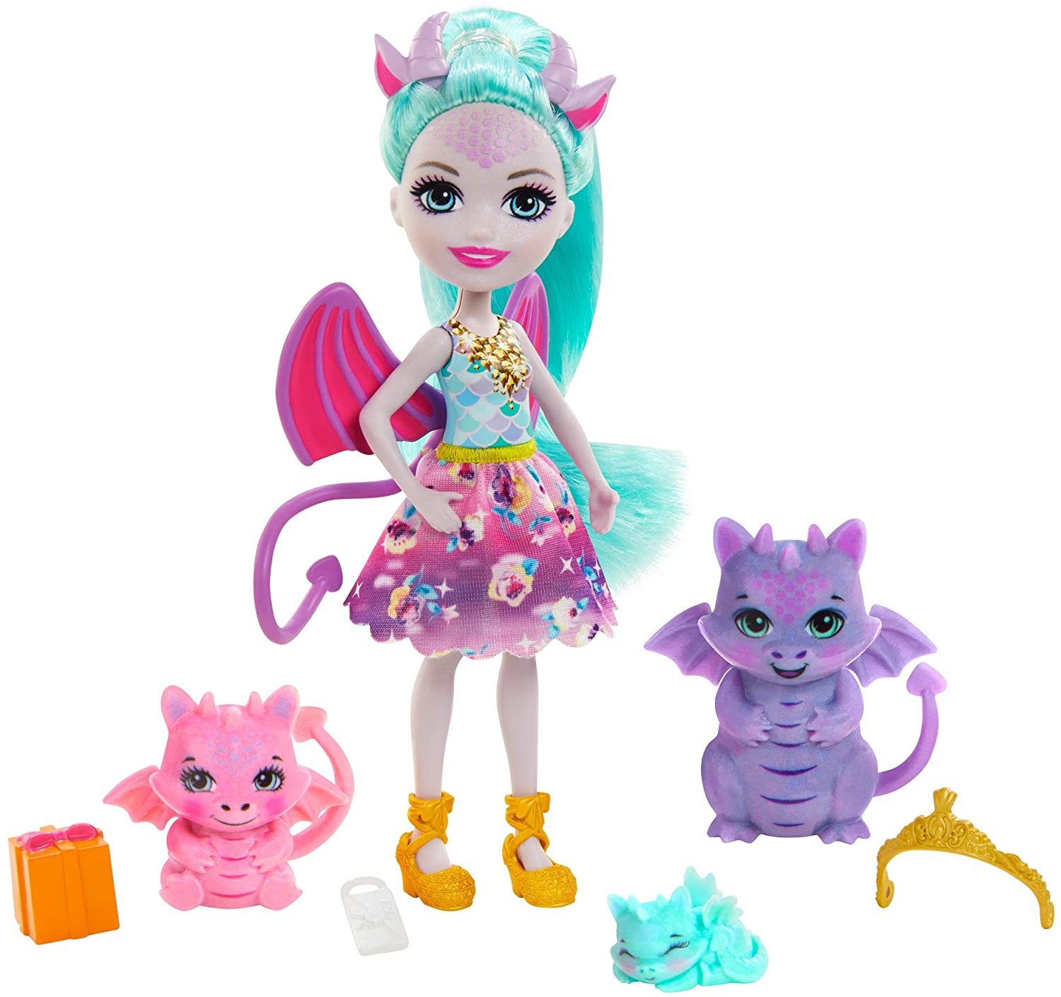 

Игровой набор с куклой Семья Дианны Дракон Royal Enchantimals Family Toy Set, Deanna Dragon Doll (GYJ09)