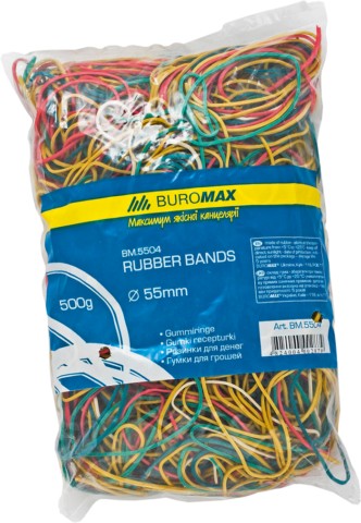 

Резинки для денег Buromax 500 г ассорти (BM.5504)