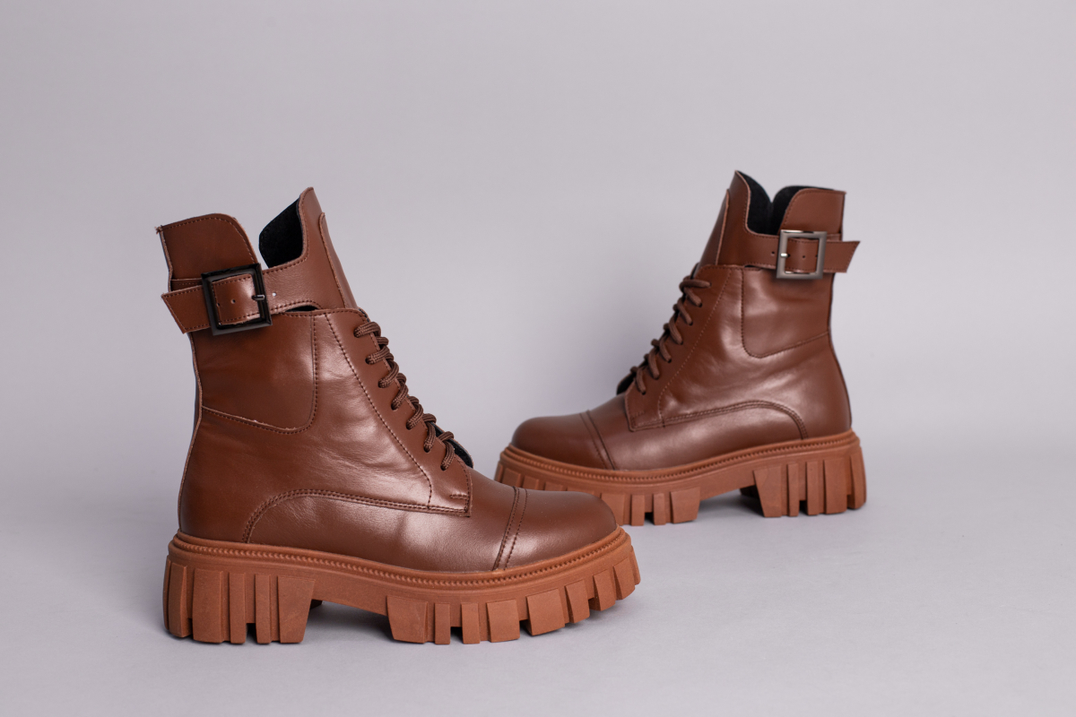 

Черевики жіночі шкіряні демісезонні LuxuryShoes 6766д/39 (25,5 см) Рижий