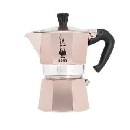 

Гейзерная кофеварка Bialetti Moka E на 3 чашки Розовое золото