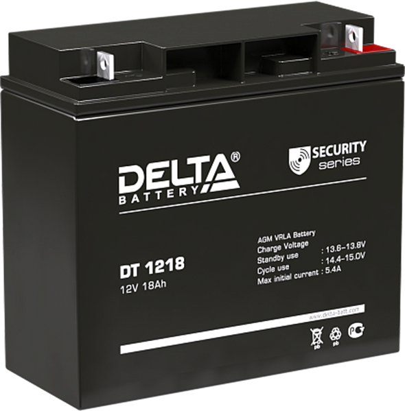

Акумуляторна батарея Delta DT 1218 12 V 18 Ah AGM