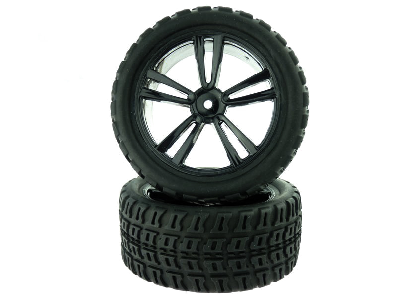

Himoto 31407B 1:10 Black Short Course Rear Tires and Rims (31212B+31405) 2P