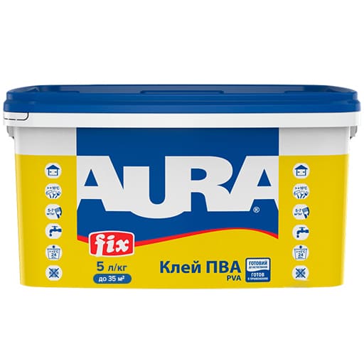 

Клей ПВА Aura Fix PVA 5 л