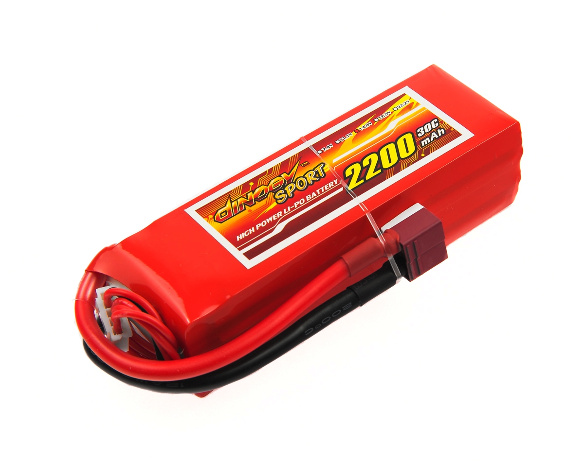 

Аккумулятор LiPo Dinogy 2200mAh 14.8V 4S 30C 29x34x104мм T-Plug