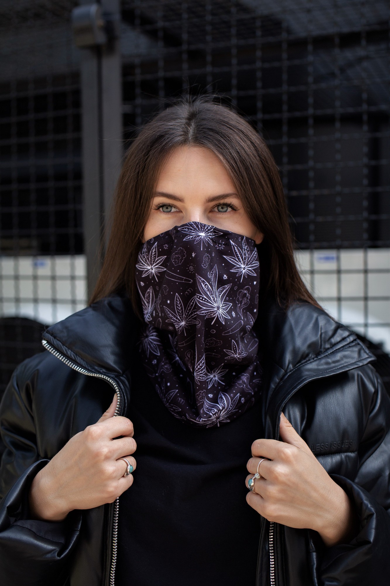 

Шарф Снуд Without с Рисунком Joint Woman Black