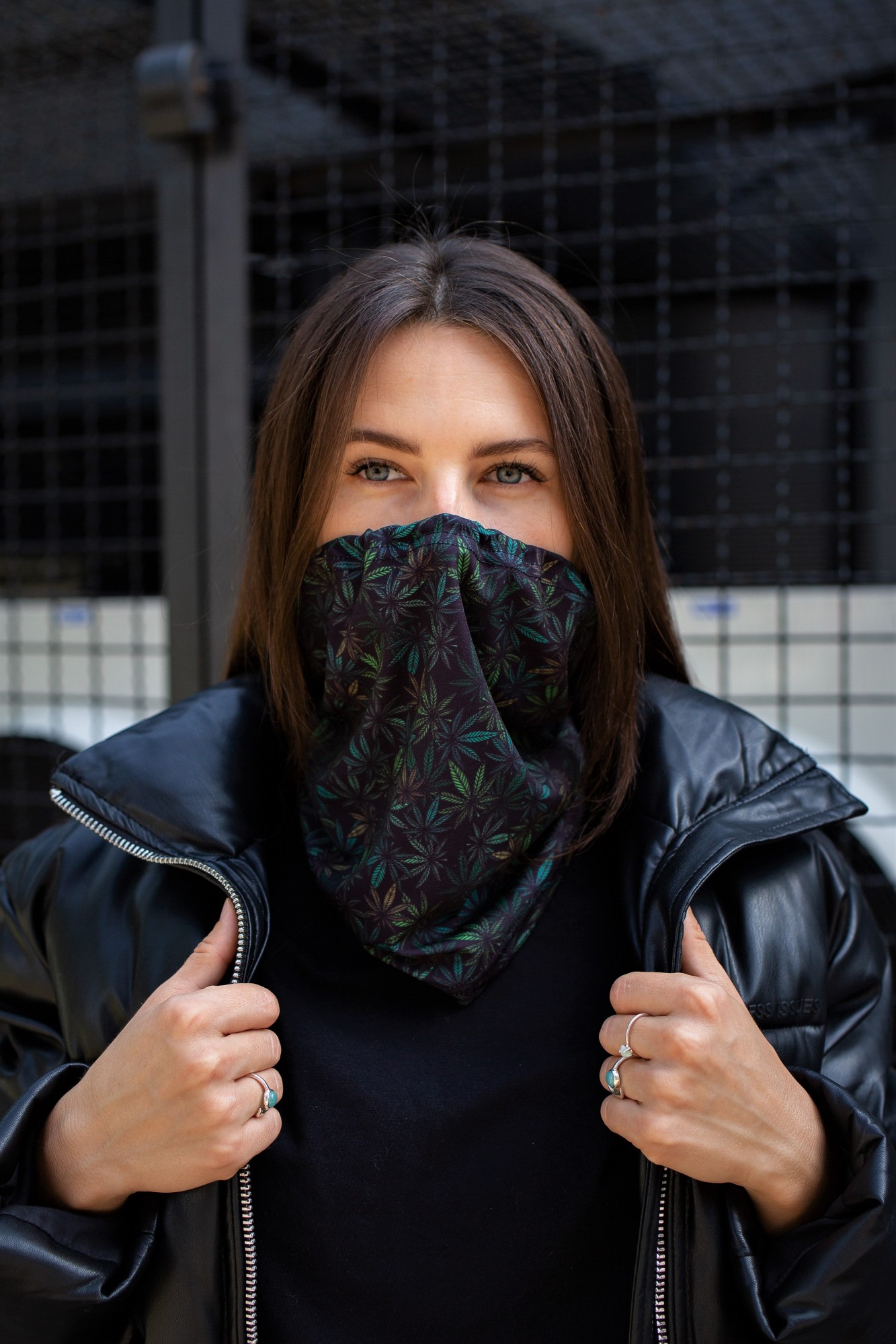 

Шарф Снуд Without с Рисунком Marihuana Woman Black