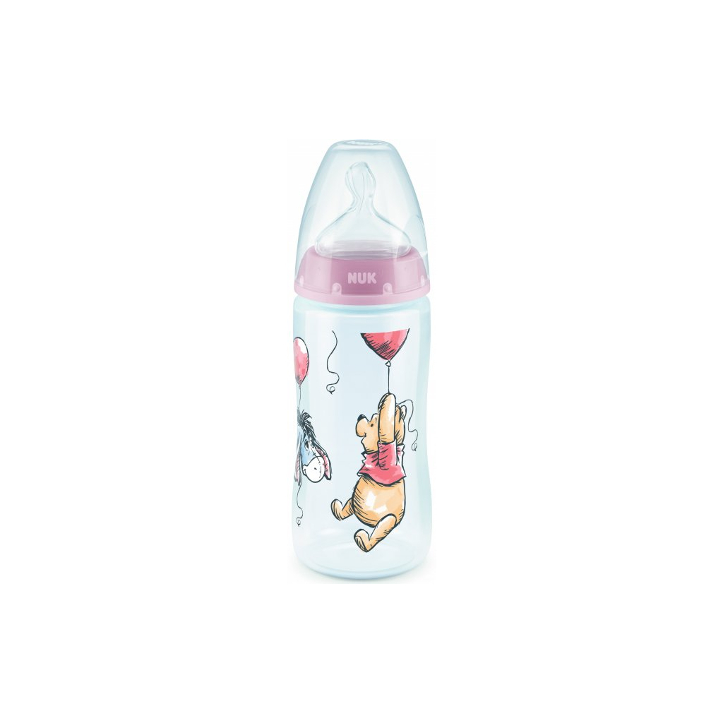 

Бутылочка для кормления Nuk Diswin First Choice Plus c силиконовой соской 300 мл Розовая (3952371)