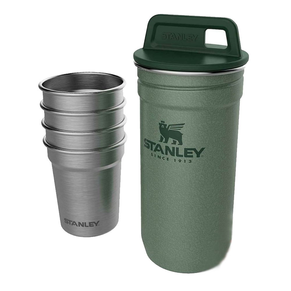 

Набір Stanley Adventure Combo Hammertone Green: фляга та 4 рюмки.