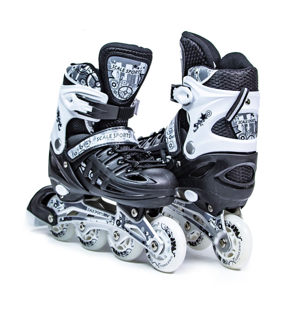 

Роликовые коньки раздвижные Space Sport ABEC-7 82A Черные размер 38-41 (DP-2069914823-L)
