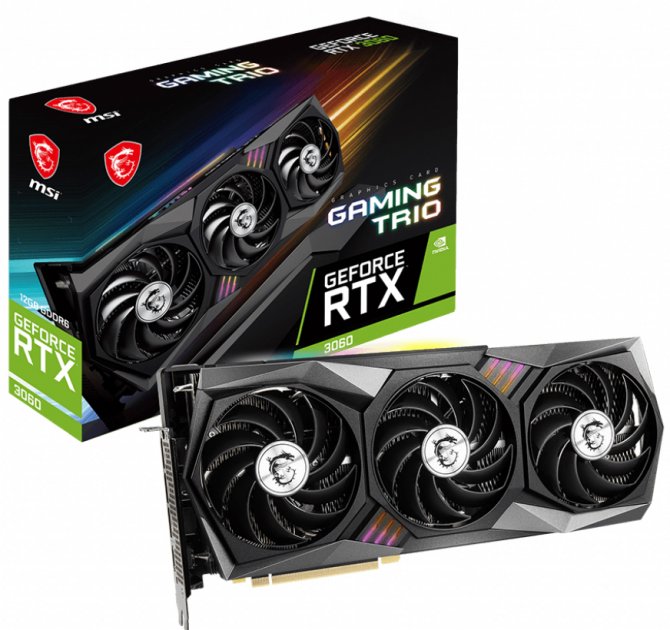 

Видеокарта GeForce RTX 3060 12Gb GDDR6 MSI GAMING Z TRIO