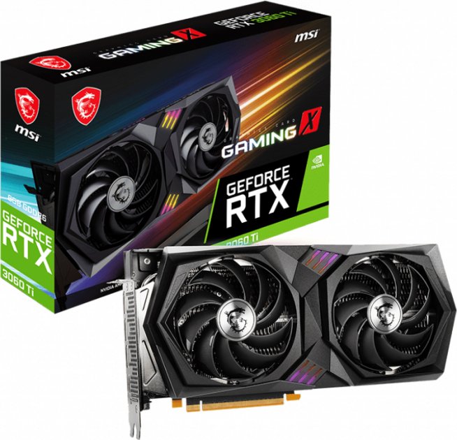 

Видеокарта GeForce RTX 3060 Ti 8Gb GDDR6 MSI GAMING X LHR