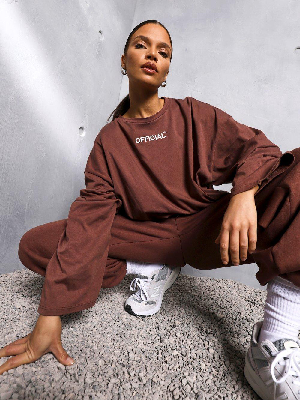 

Спортивные брюки Boohoo bh04400108  Коричневые, Спортивные брюки Boohoo bh04400108 38 Коричневые