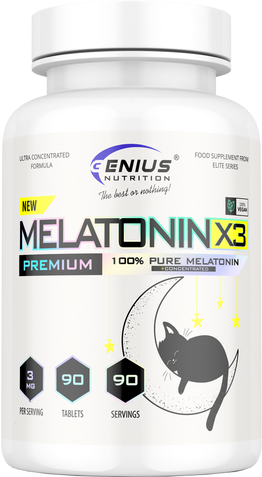 

Мелатонин Genius Nutrition Melatonin-X3 90 таблеток (7359392901680)